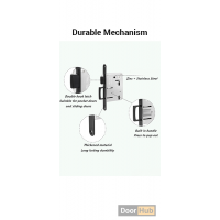Black Sliding Door Handle Set – Telescopic Lock Mechanism for Wooden & Aluminium Doors